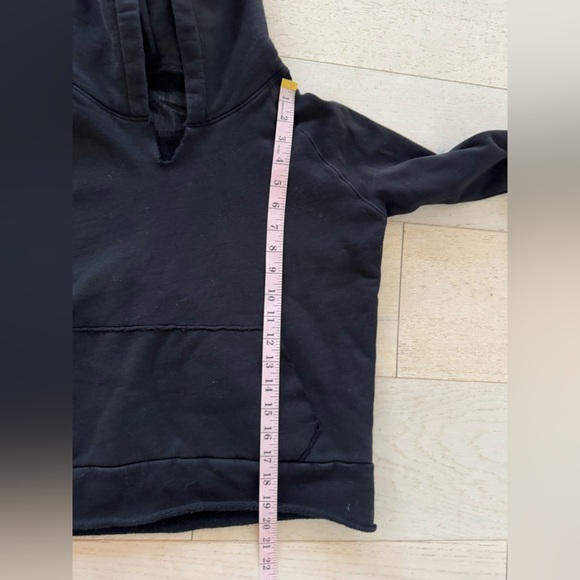 Frank & Eileen Tee Lab Hoodie Raw Edge Distressed Black S - Picture 6 of 8